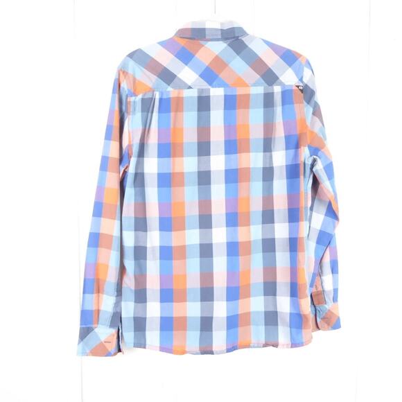 Travis Mathew Button Up Shirt Mens SZ M Long Sleeve Checked Pattern Casual - Picture 12 of 13